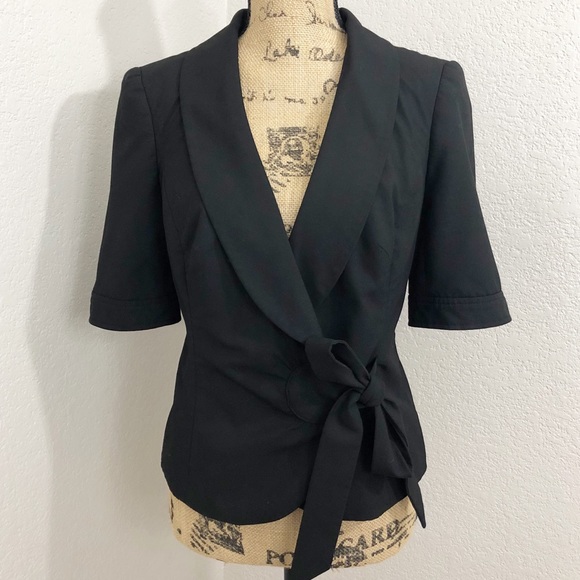 The Limited Jackets & Blazers - The Limited Black Short Sleeve Blazer